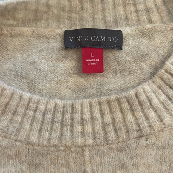 Vince Camuto Nordstrom Cream Sweater Size L baggy fit - Picture 2 of 5